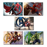 Kit 5 Cuadros Infantil, Niño, Avengers, Spiderma 38x26cm C/u