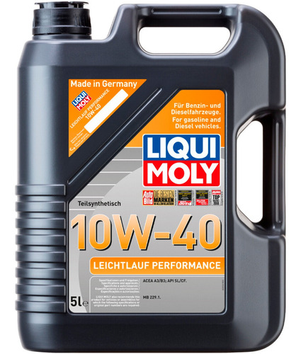 Aceite Para Motor Liqui Moly Leichtlauf Performance 10w40 5l