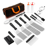 Kit De 16 Accesorios Para Plancha, Herramientas Teppanyaki D