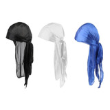 3x Mujeres Hombres Silky Durag Wave Pérdida De Cabello