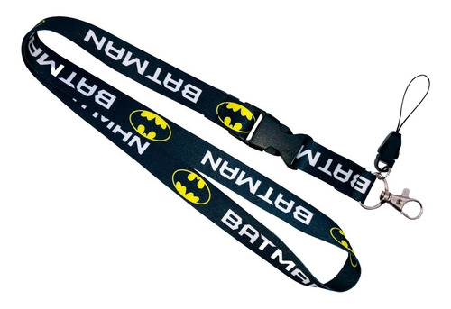 Cinta Portagafete Sublimada Lanyard Batman Super Héroes