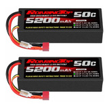 2 Baterias Lipo 11.1v 5200mah 50c 3s T Plug Roaringtop