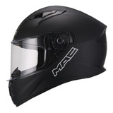 Casco Moto Integral Mac Speed Solid Negro Mate Visor Simple