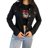 Campera De Jean Clásica Mujer Premium