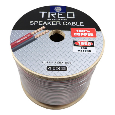 Cable De Bocina Cal.16 Treo Tr-sc16100 Rollo 100m 100% Cobre | Meses sin interés
