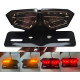 Led Stop Direcciobales Porta Placa Motocicleta Universal