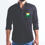 Camisa Social Bordada Personalizada Com Logo Uniforme