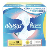 Always Toallas Higiénicas Infinity Flexfoam 18 Un