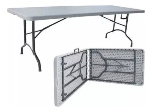 Mesa Plegable Tipo Maleta 180 Cm, Arma Fácil Blanca X Mayor