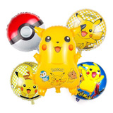 Globo Metalizado Pikachu Bouquet 5 Pcs Pokemon