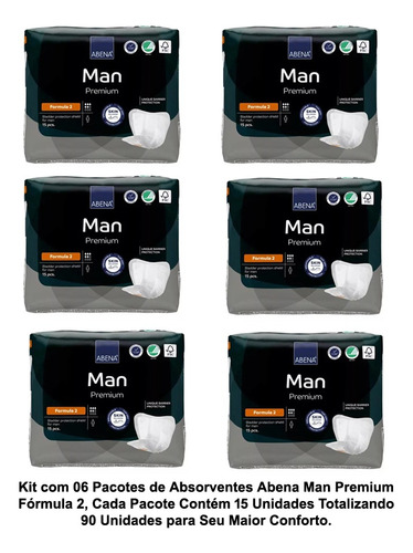 Absorvente Abena Man Premium/geriátrico/masculino/06 Pacotes