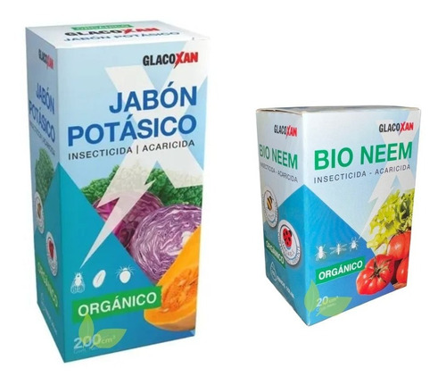 Combo Insecticida Acaricida Glacoxan Bio Neem Jabon Potasico