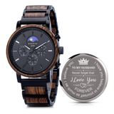 Reloj De Madera Personalizado Para Hombre, Marido, Novio, Pa