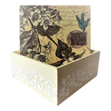 Cajas Técnica Decoupage Con Relieve Barnizadas Artesanales