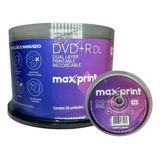 500 Dvd+r 8.5 Gb Maxprint Printable 240 Minutos 8x Original