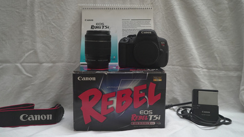  Camara Canon Eos Rebel T5i + Lente 18-55mm + Accesorios 