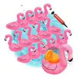 15pzs Portavasos Flamingo Inflable Fiesta Alberca Bebidas
