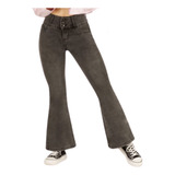 Jeans Flare Forrado De Polar Elasticado Push Up