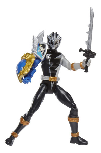 Power Rangers Dino Fury Black Ranger With Shield Sleeve