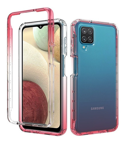 Funda 360° Bicolor Transparente Difuminada Samsung Huawei