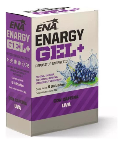 Enargy Gel + Cafeina Ena Caja X 6 Un. Repositor Energetico