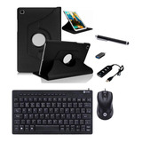 Capa P/ Tablet A7 Lite T220 T225 Kit Teclado+ Mouse+ Caneta