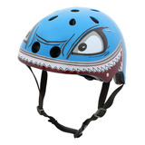 Casco Bicicleta Con Luz Infantil Shark Talla Chica Hornit