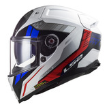 Casco Ls2 Vector Ii Stylus Blanco/rojo/azul Ff811