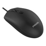 Mouse Alámbrico Usb Philips Negro Spk7204