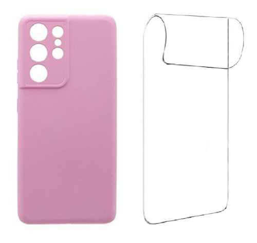 Carcasa Para Samsung S21 Ultra Silicon + Lamina De Hidrogel