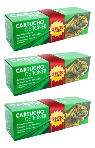 3 Pza Toner Generico 17a Compatible Con M102