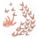 72pcs Mariposas Decorativas, 3d Pared Colore Metalicos Hueco