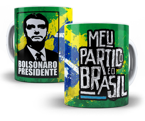 Caneca Jair Bolsonaro Presidente Porcelana Personalizada