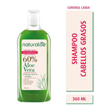 Naturaloe Shampoo Control Caida Cabellos Grasos Oleoso 360ml