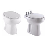 Combo Baño Roca Mónaco Inodoro Corto + Bidet Blanco