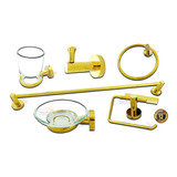 Set De Accesorios Para Baño De Alto Trafico Dorado