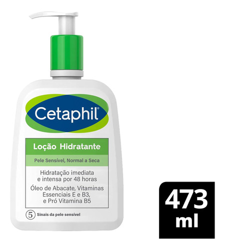 Creme Hidratante Cetaphil 473 Ml Pele Seca Normal Sensível