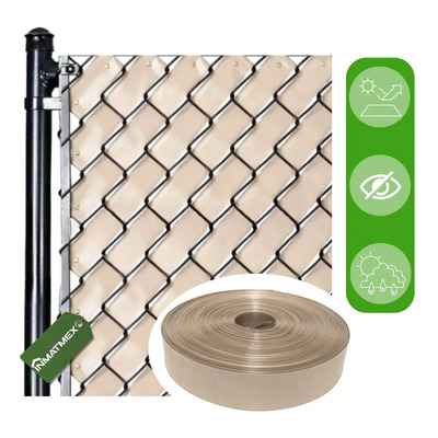 Cinta Rompevientos Plastica Malla Ciclonica De 20 M2 Beige Ancho 63 Mm | MercadoLibre