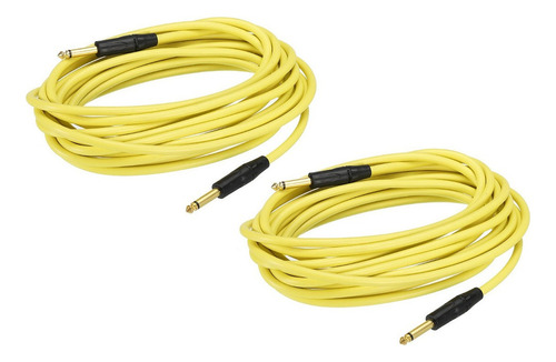 Cable Para Guitarra Eléctrica Trs 1/4 6m Amarillo A