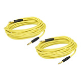Cable Para Guitarra Eléctrica Trs 1/4 6m Amarillo A