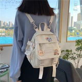 Mini Mochila Estética Para Adolescentes, Mochila Pequeña Kaw Color Blanco