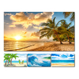 Painel Retangular Sublimado Tecido 1,50x2,20 Praia/luau