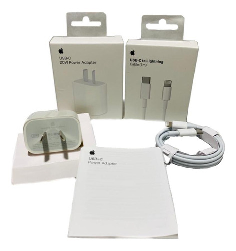 Cargador Carga Rapida Original + Cable Tipo C iPhone 11 12