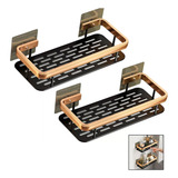 Organizador Estante De Ducha Baño Cocina Adhesivo Set X2