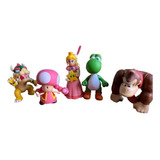 Figuras 5 Bowser Toadette Princesa Peach Yoshi Donkey Kong
