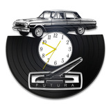 Reloj Pared Ford Falcon Disco Vinilo Vintage Calado Laser 