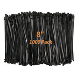 8 Pulgadas Por Cable Zip Ties Pcs 1000, 40 Lb Resistencia Uv