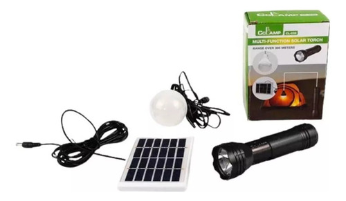 Kit Solar + Lampara + Linterna Camping Con Panel Oferta Ya !