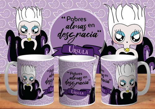Taza - Tazón De Ceramica Sublimada Villanas: Ursula