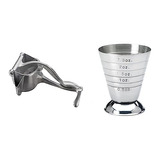 Exprimidor Manual Grande Barfly - Aluminio Y Vaso Medidor, 2
